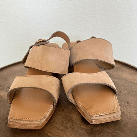 Adelante Suede The Serena Heeled Sandals Women's Size 9B - Picture 3 of 12